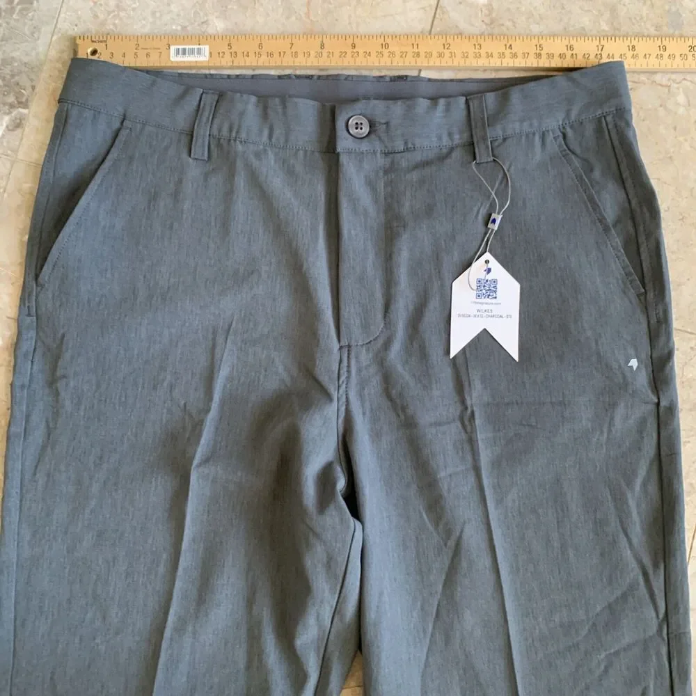 NWT Men's 1764 Signature Gray Performance Stretch Wilkes‎ Golf Pants sz 36x32